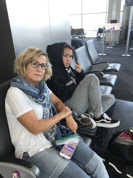 Alison and Sadie excited to get to Wilmington, NC!